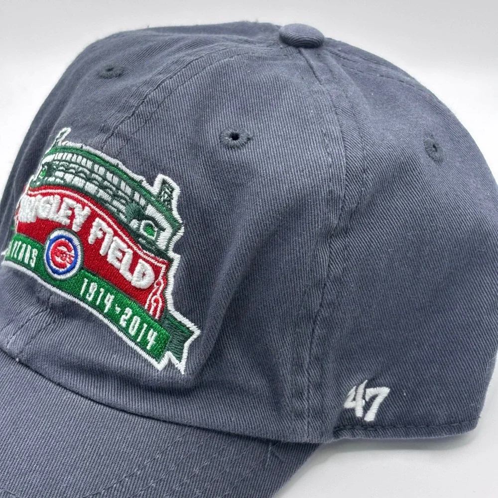 '47 Brand Wrigley Field Cap Kids OSFM Navy Blue 100 Years Anniversary MLB Cubs